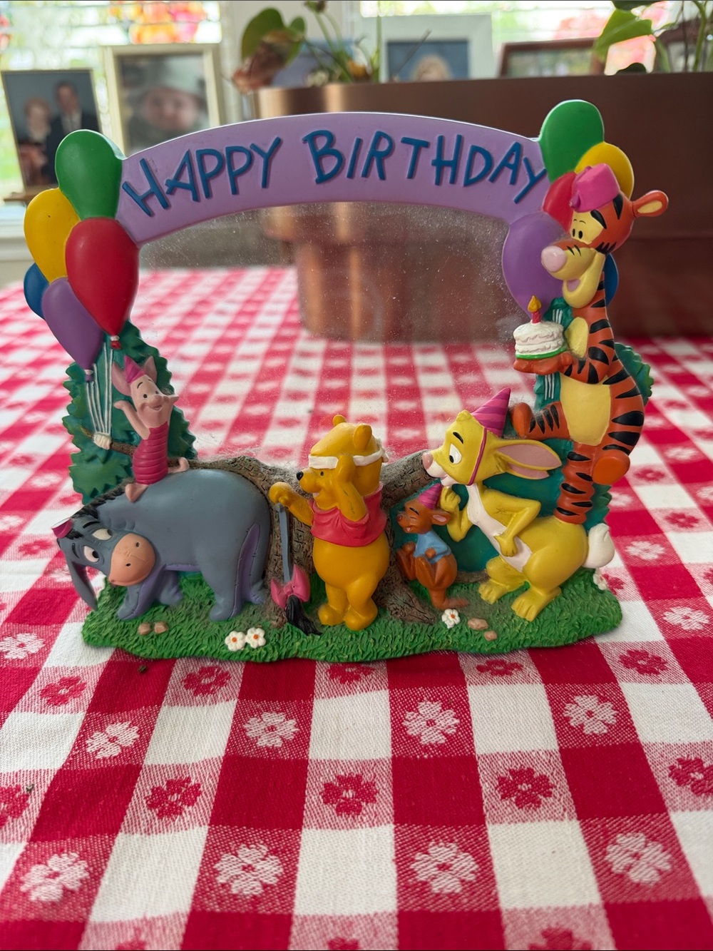 Disney Winnie the Pooh Birthday Photo Frame Topper - Multicolor